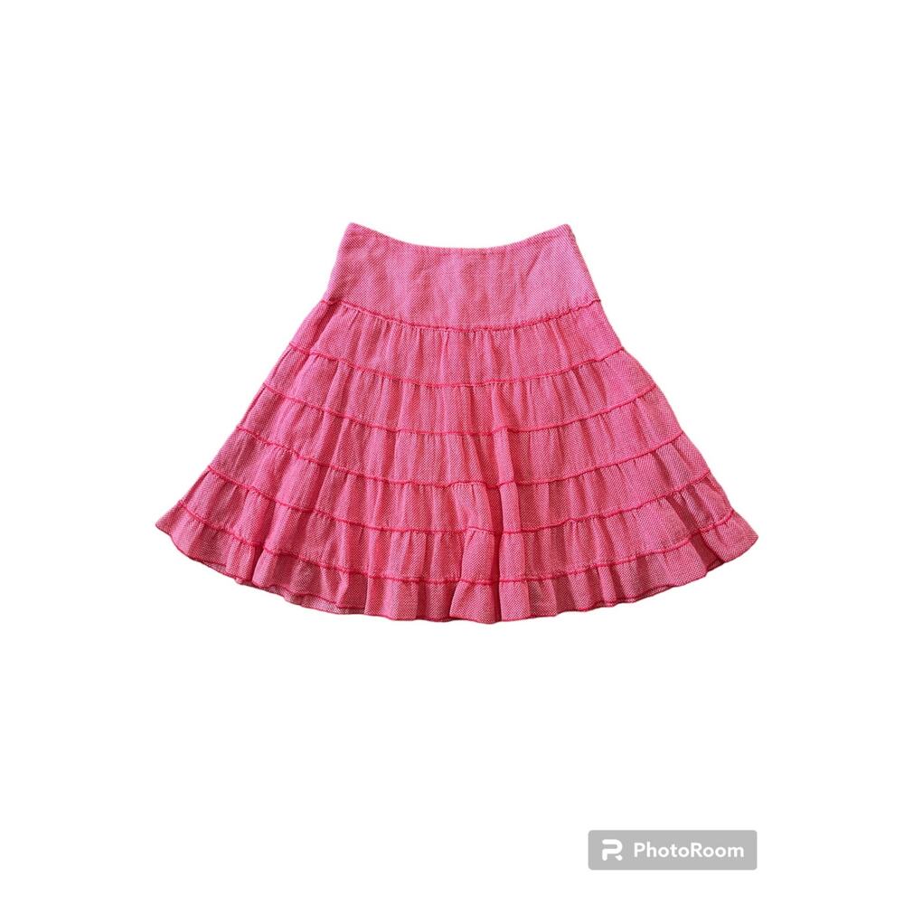 Free People 100% Cotton In Full Swing Midi Skirt Red Size 4